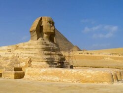 WS PAN View of Pyramid of Cheops / Giza, Egypt Stock Footage