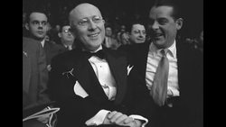 Excited spectators watch boxing match in late 1930s/early 1940s News Clip