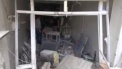 CLEAN : Rescue workers search ruins of bombed hospital in Syrias Aleppo News Clip