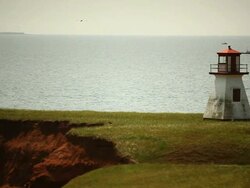 Lighthouse on a cliff Stock Footage