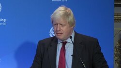 Boris Johnson at United Nations meeting in London News Clip
