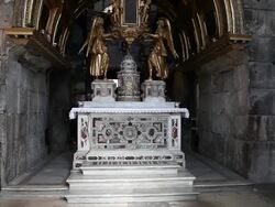 Split, Plalace of Diocletian,  Altar in the Cathedral of Saint Domnius Stock Footage