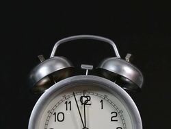 Tired Alarm Clock Stock Footage