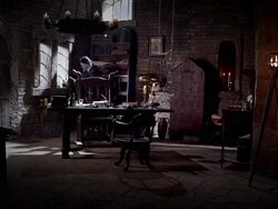 Nostradamus unrolls a scroll in a realistic dramatization. Stock Footage