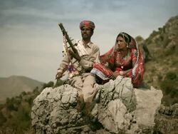 Real people from rural India: Folk singers of Rajasthan Stock Footage