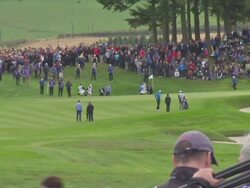 crowds at the 2014 Ryder Cup at Gleneagles Golf Course. News Clip