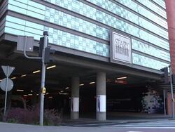 Entrance Car Park of Old Brewery in Poznan Stock Footage