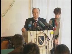 Bosnia - Izetbegovic Welcomes Peace Moves News Clip