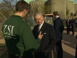 Prince Charles and Prince William visit London Zoo News Clip