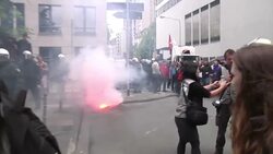 Scuffles at anti-capitalist protest against European austerity policy News Clip