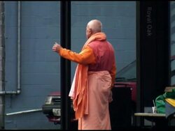 Patience: Buddhist Monk Hitchhikes Stock Footage