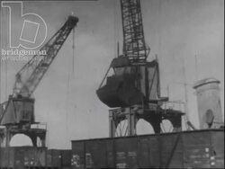 Bayonne cathedral, buildings and industry. Basque Country, c.1930s Stock Footage