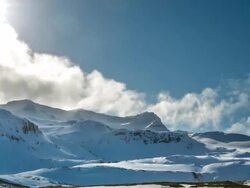 HD Time-lapse: Mountain range Snaefellsnes Peninsula, waterfall landscape Iceland Stock Footage