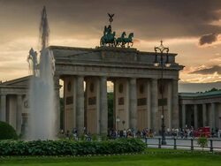 Brandenburg Gate - Berlin Stock Footage