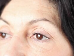 Mature woman eyes Stock Footage