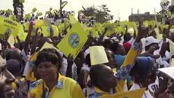 CLEAN : Jean Ping attends last rally before Gabons election News Clip