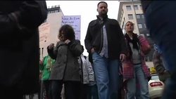 Hundreds protesting against financial institutions News Clip