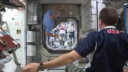 Space station crew members Steve Swanson, Reid Wiseman and Alexander Gerst kicked around a soccer ball to celebrate the World Cup, which begins in Brazil on Thursday. (June 12) News Clip