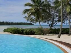 HD Video of a pool in New Caledonia Stock Footage