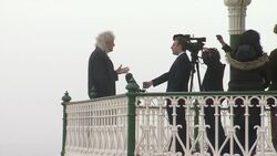 Brian May being interviewed in Brighton News Clip
