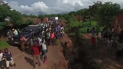 Drone aerials of a village in rural Malawi News Clip