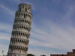 T/L, MS, LA, Italy, Pisa, Leaning Tower against sky Stock Footage