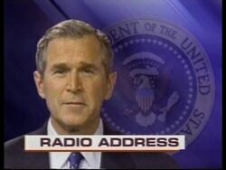 Excerpt of president's radio address News Clip