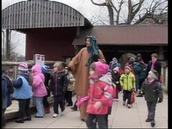 Children learn about the birth of Christ at London Zoo, plus Santa's grotto News Clip