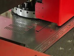High-speed sheet metal punching press Stock Footage