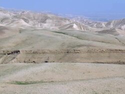 Aerial northern Judea Desert, Israel Stock Footage