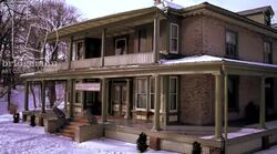 A town building, 1908 - reenactment Stock Footage