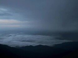 T/L clouds from Gunung Summit Stock Footage