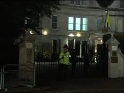 WRAP Pope Benedict arrives in London, vigil News Clip