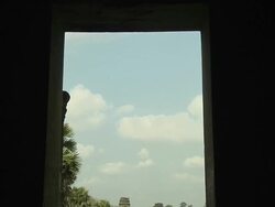 Tilt Down Shot Angkor Wat Siem Reap Cambodia Stock Footage