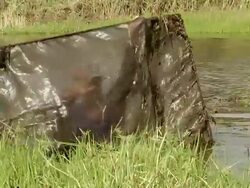 MS Women fishing baits with net / Mato Grosso do Sul, Brazil Stock Footage