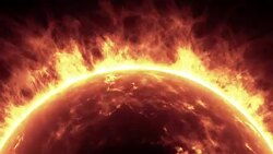Sun surface with solar flares. Abstract scientific background. Stock Footage