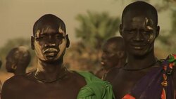 A cattle camp in South Sudan Stock Footage