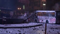 Aftermath of fires and street battles between police and protesters Instructional Video