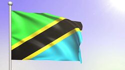 Tanzania Flag (Loopable) Stock Footage
