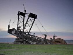 Bucket wheel excavator Stock Footage