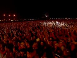 W/S EXT Concert Crowd Festival Night Stock Footage