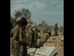 SYND 4-2-74 GOVERNMENT TROOPS FIGHTING News Clip