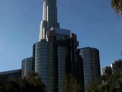 Los Angeles: Downtown Tower Cluster, Push Stock Footage