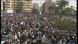 Mass rally in Tahrir square against Mubarak regime News Clip