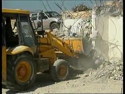 WEST BANK: :PALESTINIANS PROTEST OVER DEMOLITION (2) News Clip