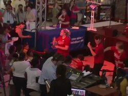 ATMOSPHERE: Radio Disney singers at the Amtrak Celebrates National Train Day 2010 - Washington, D.C Stock Footage