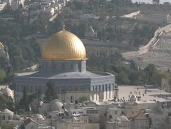 MS View of dome of rock / Jerusalem, Central province, Israel Stock Footage