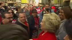 Clinton Stumps at Verizon Picket Line Instructional Video