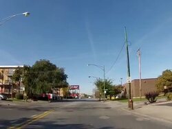 Driving shot through Chicago's south side News Clip