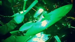Drum set at concert. Stock Footage
